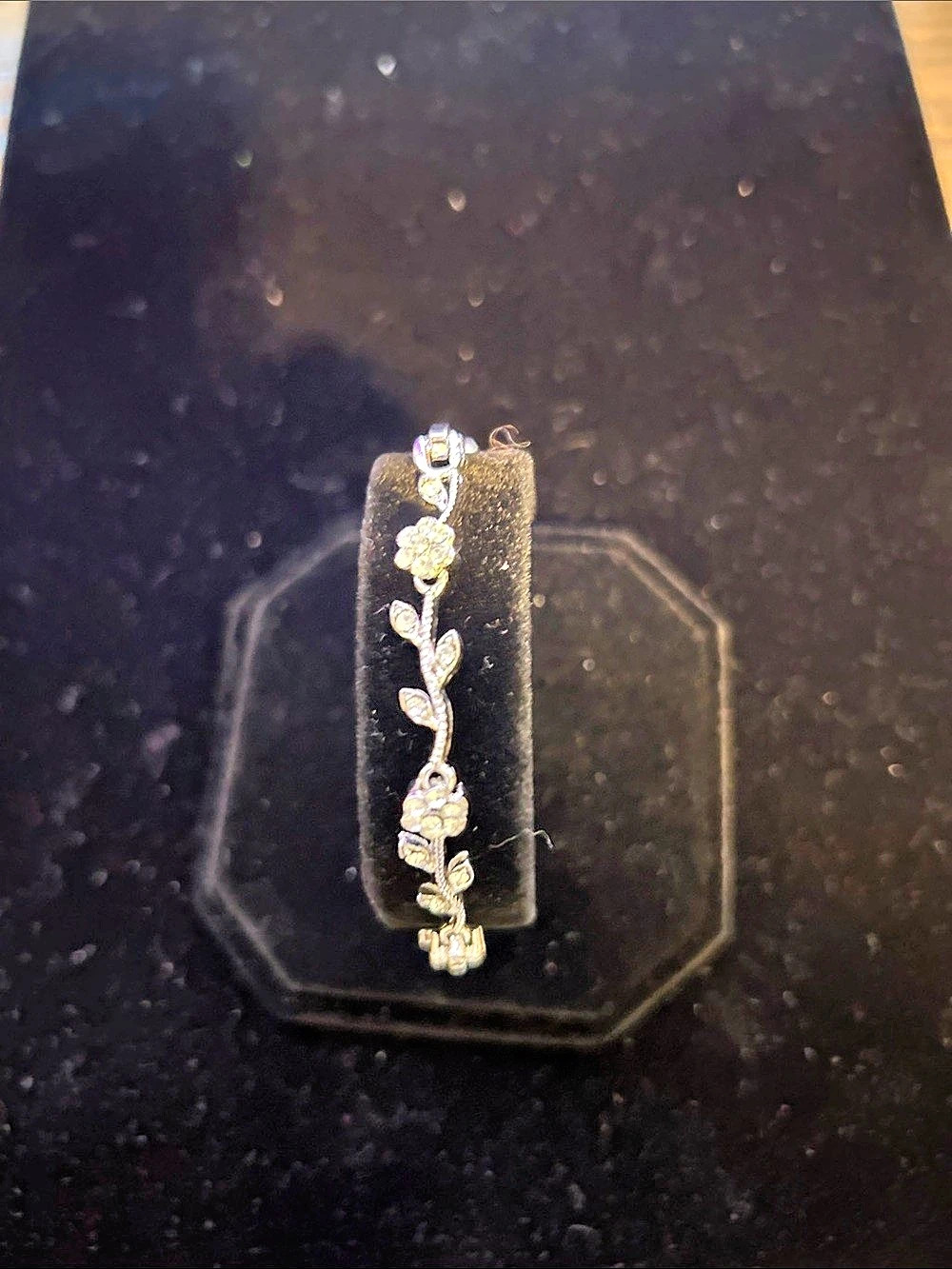 Vintage Floral Crystal Vine Bracelet - Gale Grant NYC   - Costume Jewelry